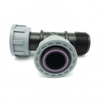 Tavlit 1" 25mm Tee Swivel Irrigation Solenoid Valves Manifold 1 outlets